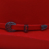 Tombstone 20X East West Cowboy Felt Hat - Red
