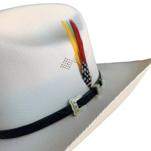 Tombstone 1,000X Cowboy El Inombrable Shape Hat with Feathers