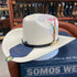 Tombstone Deluxe Shatung 10,000X Sinaloa Shape Hat with Feathers