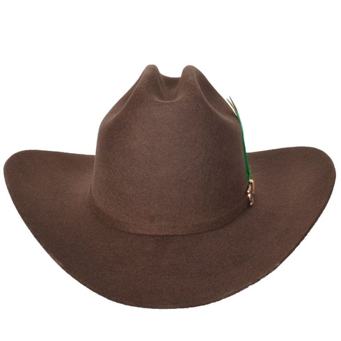 Stone 100X El Fantasma (Johnson) Shape Felt Hat with Feathers