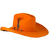 Stone 100X Women Cowboy Felt Hat with Feathers Orange