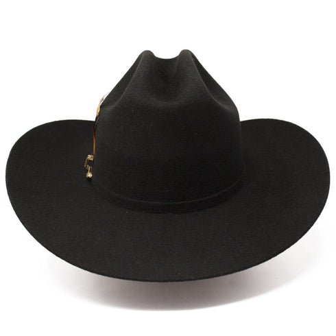 Tombstone 20X Cowboy Hat Sinaloa Style with feathers - Black