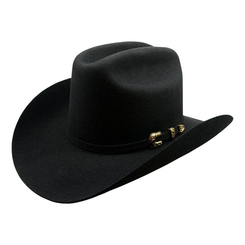 Tombstone 20X Cowboy Felt Hat El Patron Shape Black TOM-4008