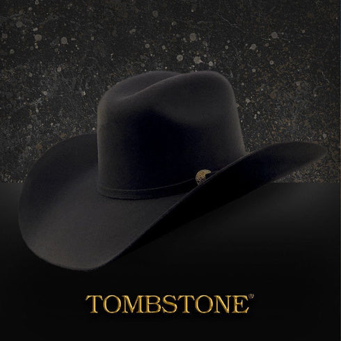 Tombstone 20X Cowboy Felt Hat East West Shape Granite gray TOM-4108