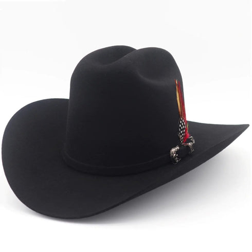 Tombstone 20X Cowboy Felt Hat Los Dos Carnales Shape Black TOM-2407