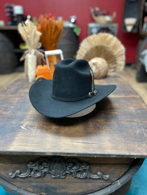 Tombstone 20X Cowboy Felt Hat Shape Marlboro with Feathers Black TOM-2401