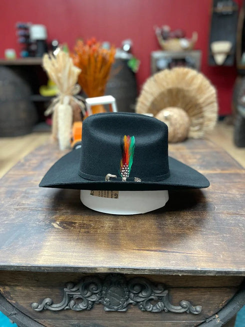 Tombstone 20X Cowboy Felt Hat Shape Marlboro with Feathers Black TOM-2401