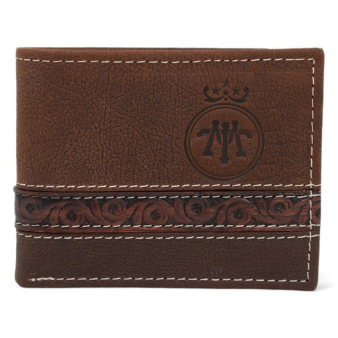 Tombstone Wallets Tombstone Chiseled Genuine Leather Wallet Tan TOM-W233