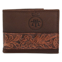 Tombstone Wallets Tombstone Genuine Leather Flower Chiseled Wallet TOM-W4802