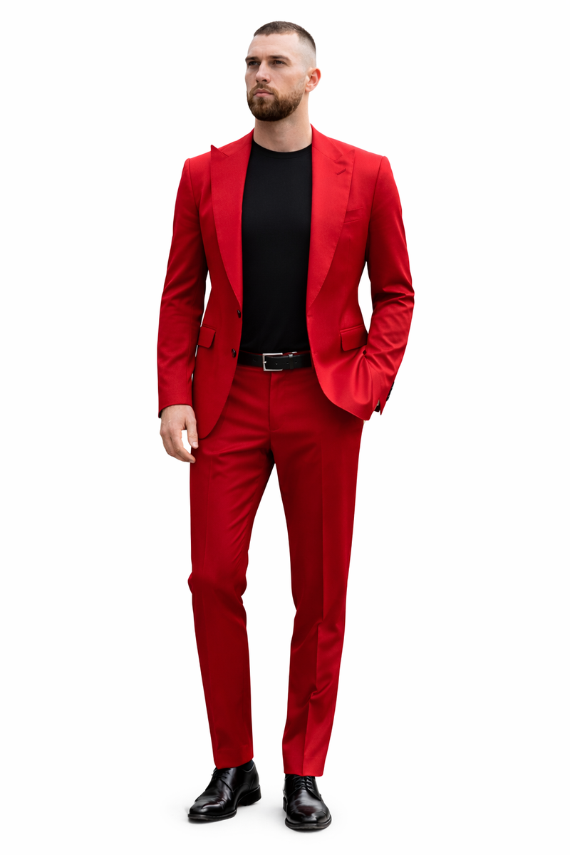 Travis Kelce Red Suit – OvercoatUSA
