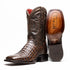 Marco Di Milano Tuscon Aged Brown Caiman Crocodile Square Toe Cowboy Boots