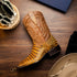 Marco Di Milano Tuscon Mustard Brown Caiman Square Toe Cowboy Boots