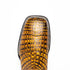 Marco Di Milano Tuscon Mustard Brown Caiman Square Toe Cowboy Boots