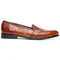 Zelli Tuscany Genuine Caiman Crocodile Penny Loafer in Cognac