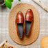 Zelli Tuscany Genuine Caiman Crocodile Penny Loafer in Cognac