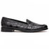 Zelli Tuscany Genuine Caiman Crocodile Penny Loafer in Black