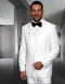 Mens 1 Button Shawl Lapel Vested Wool Tuxedo in White - Mens Slim Fitted Tuxedo