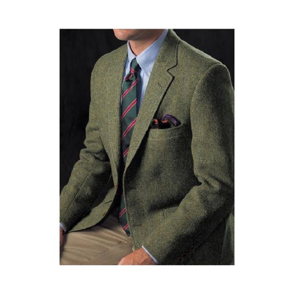 Tweed Sportcoats - Tweed Blazer Olive Green