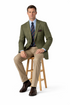 Tweed Sportcoats - Tweed Blazer Olive Green