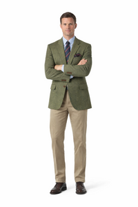 Tweed Sportcoats - Tweed Blazer Olive Green