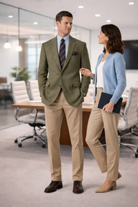 Tweed Sportcoats - Tweed Blazer Olive Green