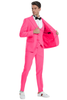 Mens Easter Suit - Jacket and Pants in Summer Color Fuchsia Pink Modern Fit Light Weight