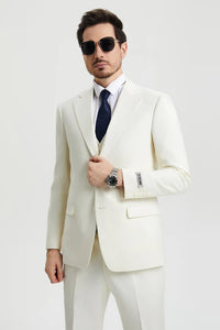 Men's Two Button Vested Stacy Adams Basic Designer Suit