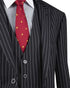 (44R/40W) Black Regular Fit 3 Piece Suit 2 Button Suit