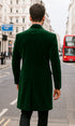 Velvet Long Coat - Velvet Car coat - Green Coat $199