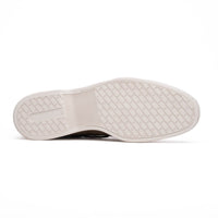 Zelli Venice Hand-Stitched Sueded Goatskin Boat Shoe in Taupe