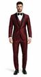 Men’s Versailles Burgundy Tuxedo 3-Piece Set with Shawl Lapel