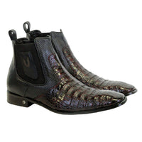 Vestigium Caiman Belly Chelsea Boots Black Cherry - Black Cherry