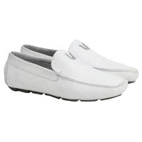 Vestigium Cat Shark Driving Loafers White - White Cat Shark men's driving loafer