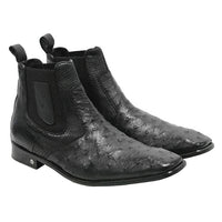 Vestigium Ostrich Chelsea Boots Black - Black