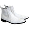 Vestigium Ostrich Chelsea Boots White - White