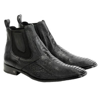 Vestigium Ostrich Leg Chelsea Boots Black - Black