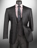 Harlem Nights Suits for Men - Vinci Mens 1920s Plaid 3 Piece Suit Black Fashion Vest F-V2RW7