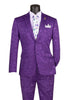 Mens Paisley Pattern Prom Suit – Grape Purple Slim Fit Formal Style