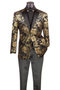 Posh Paisley Velvet Black and Gold Tuxedo Jacket