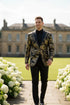 Posh Paisley Velvet Black and Gold Tuxedo Jacket