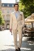 Spectrum Champagne Shawl Lapel Tuxedo – 3-Piece One Button Elegant Formal Suit