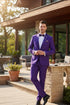 Premium Royal Purple Shawl Lapel Tuxedo – Spectrum 1 Button Formal Set