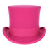 Victorian Steampunk Top Hat - 1800 19th Century - Dressy Loden Felt Top Hot Pink Fuschia Hat