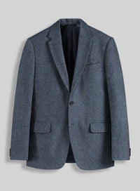 Mens Heritage Blue Herringbone Jacket – Timeless Tweed Sport Coat