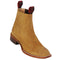 Vintage Tan Square Toe Ankle Boot