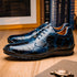 Marco_Di_Milano Vulcan Rustic Navy Leather Shoe