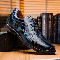 Marco_Di_Milano Vulcan Rustic Navy Leather Shoe