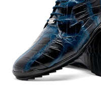 Marco_Di_Milano Vulcan Rustic Navy Leather Shoe