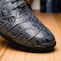 Marco_Di_Milano Vulcan Rustic Gray Leather Shoe