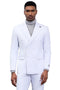 Men's Designer Stacy Adams Classic Double Breasted Suit in White